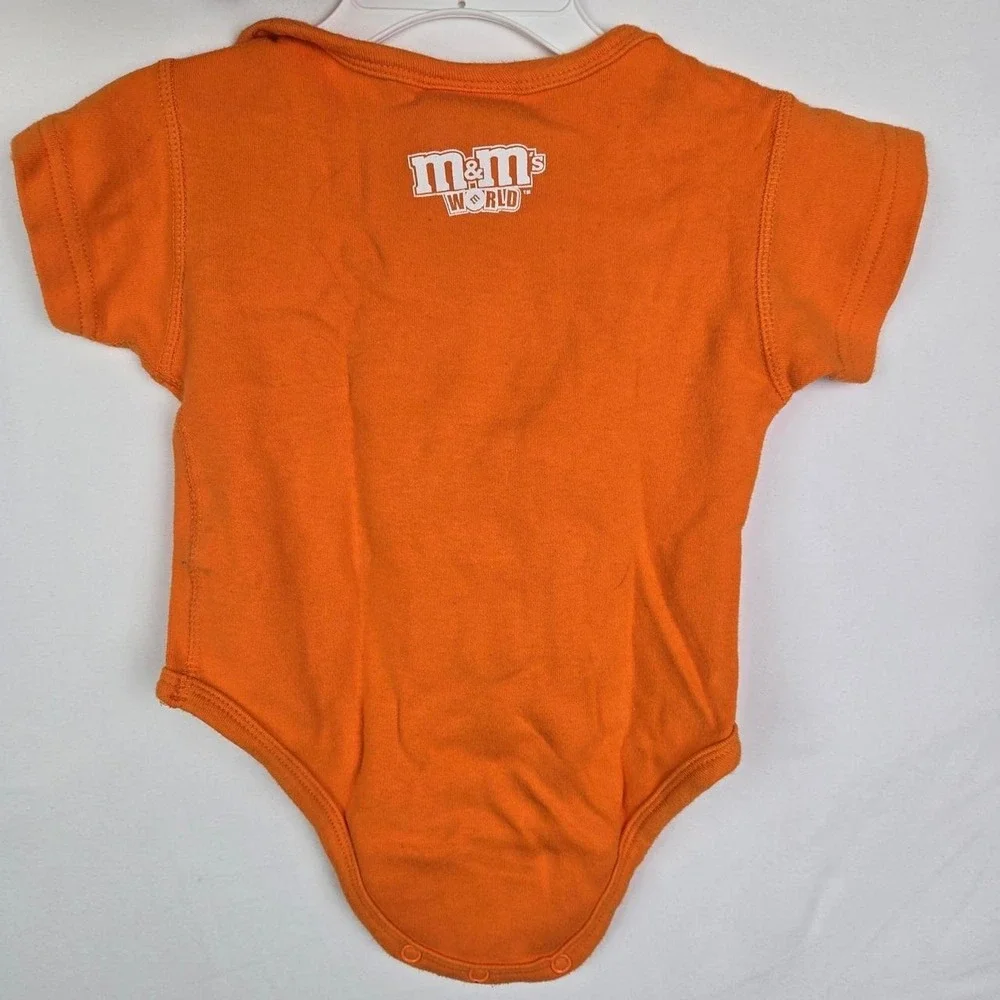 M&M's World orange baby onesie Size 9 months